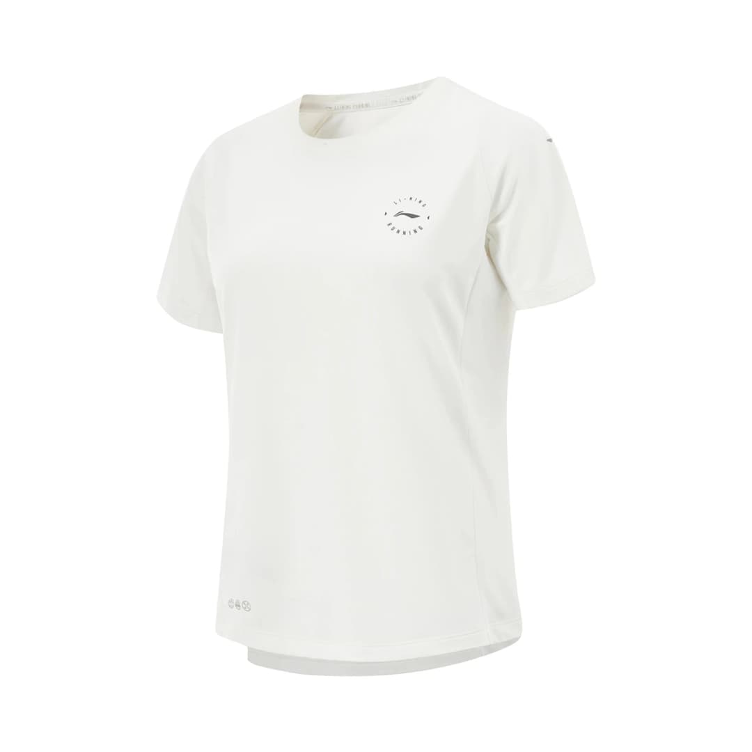 قميص رياضي نسائي للجري من Li-Ning، بوليستر AT AIR، قابل للتنفس ويجف بسرعة، عاكس للضوء، موديل ATSV088 - 3