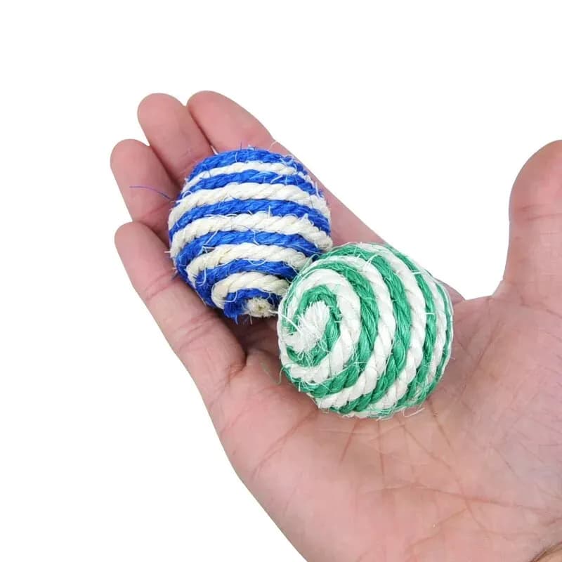 4 PCS Balls Interactive Pet Toys for Cats Kitten Dog Training Playing Chewing (Random Color) - 2