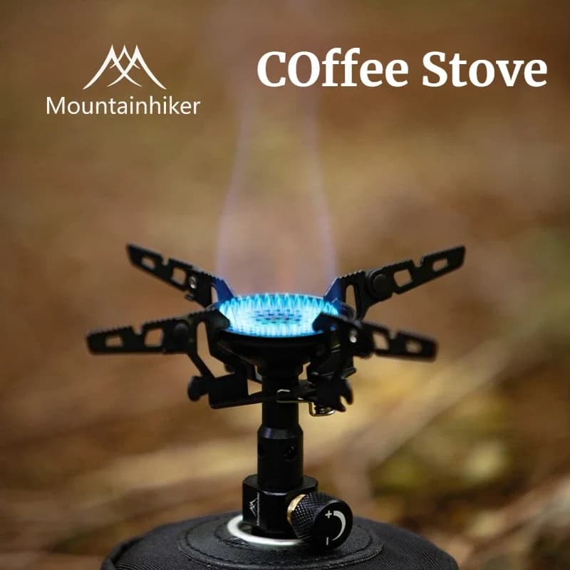موقد غاز خارجي Mountainhiker بقوة 3300 واط موقد غاز صغير للتخييم محمول موقد طهي للنزهات والمشي لمسافات طويلة فرن بقاء