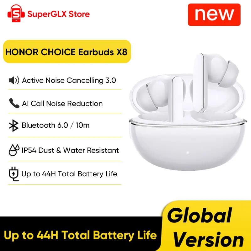 Original HONOR CHOICE Earbuds X8 TWS Earphones 50dB ANC Bluetooth 6.0 Up to 44H Total Battery Life IP54 - 2