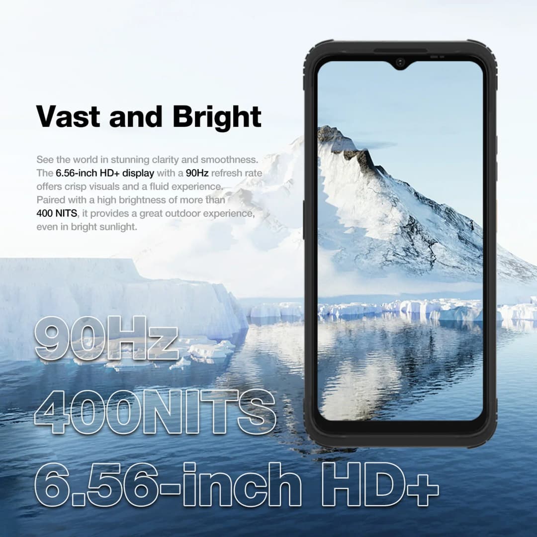 AGM H MAX Rugged Smartphone 8+256GB 10000mAh Battery  HD+ Display 3 Card Slot NFC OTG Reverse Charge Waterproof - 6