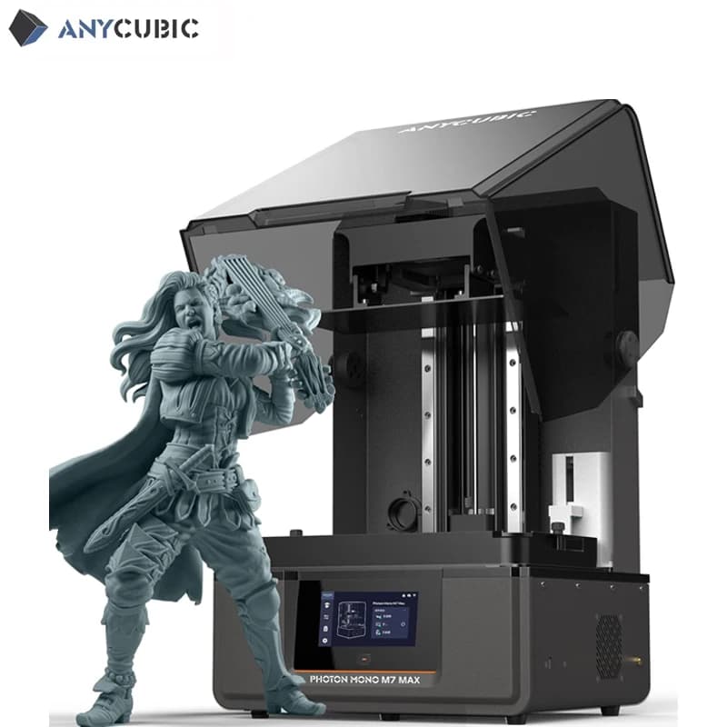 طابعة ANYCUBIC Photon Mono M7 Max AE ثلاثية الأبعاد بشاشة LCD بحجم 14.7 لتر، حجم طباعة كبير 298x168x300 مم