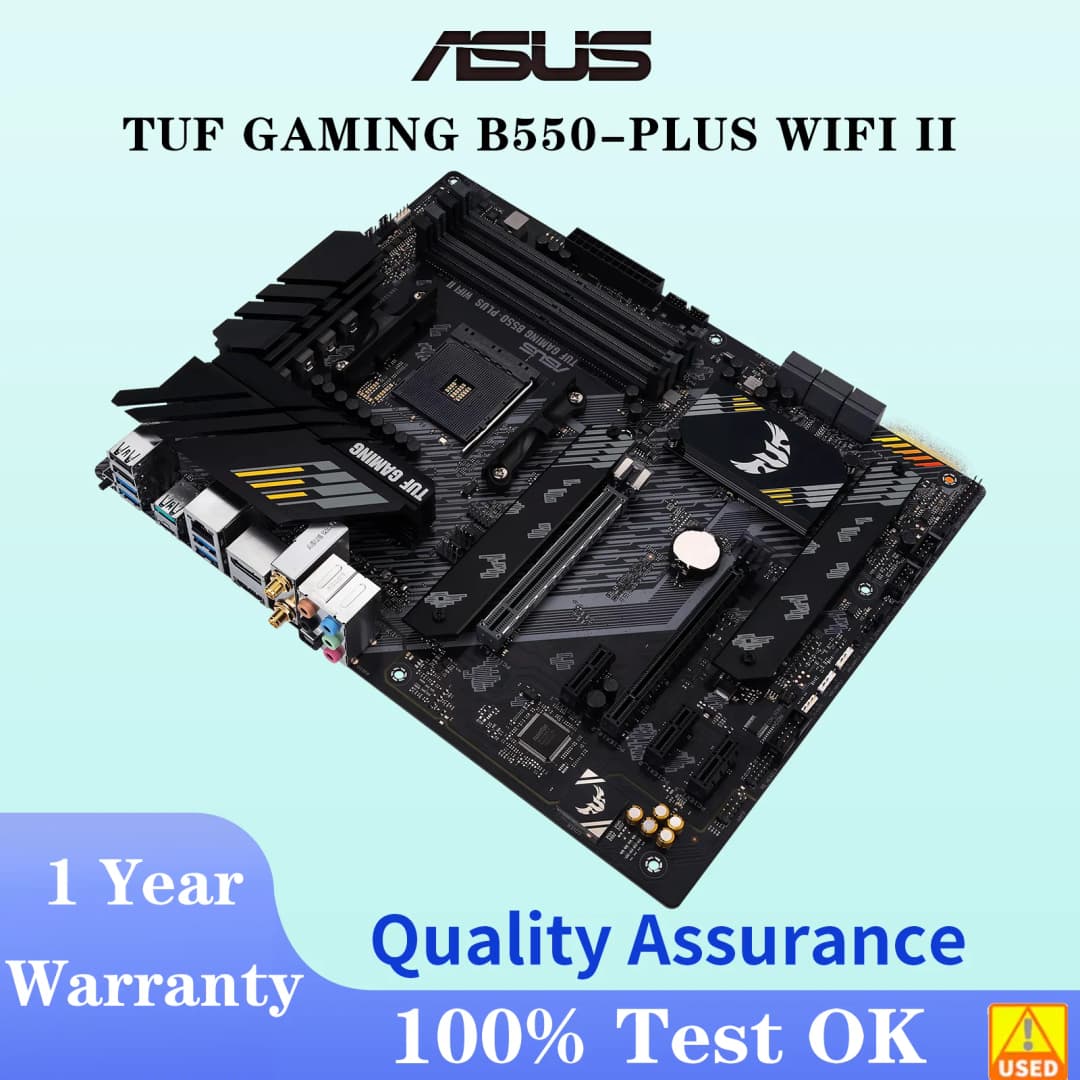 أسوس TUF GAMING B550-PLUS WIFI II لوحة أم ATX بمقبس AM4، معالج DDR4 بتردد 4866 (OC) ميجاهرتز، لوحة رئيسية - 2
