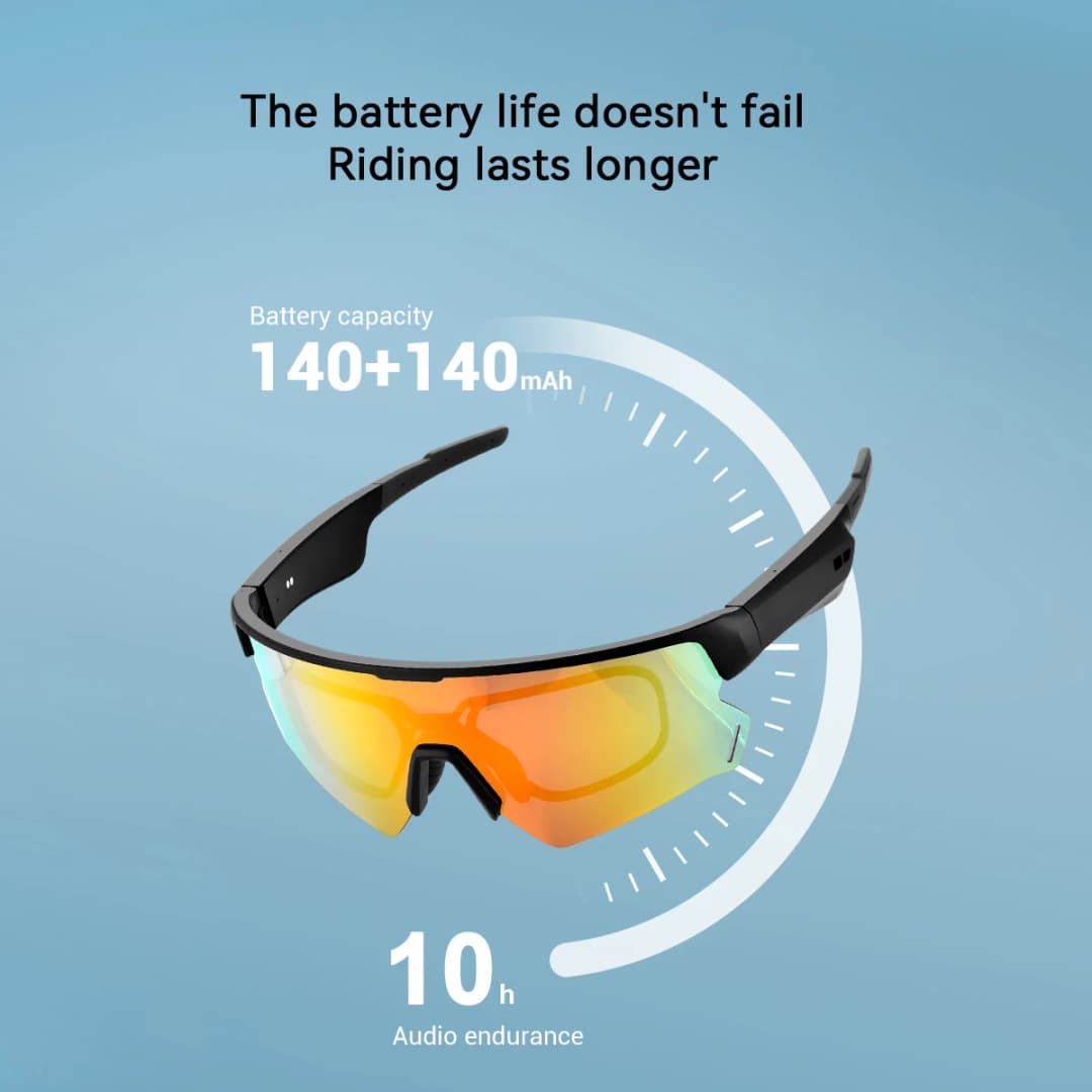 نظارات ذكية من Blackview مكالمات بلوتوث مشغل موسيقى نظارات شمسية ذكية مقاومة للأشعة فوق البنفسجية مضادة للوهج نظارات رجالية لركوب الدراجات في الهواء الطلق - 3