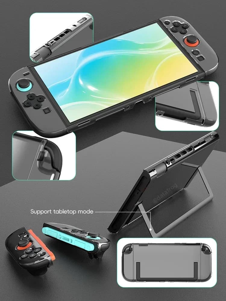 غطاء حماية شفاف قابل للفصل من مادة TPU، مضاد للخدش، لجهاز نينتندو سويتش 2 وجوي-كون - 6