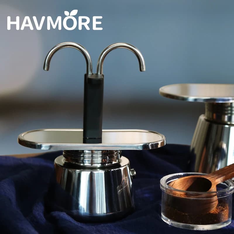 1/4 Cups Mini Espresso Machine One Pipe Fountain Mini Stainless Steel Tube Moka Pot Espresso Coffee Maker - 5