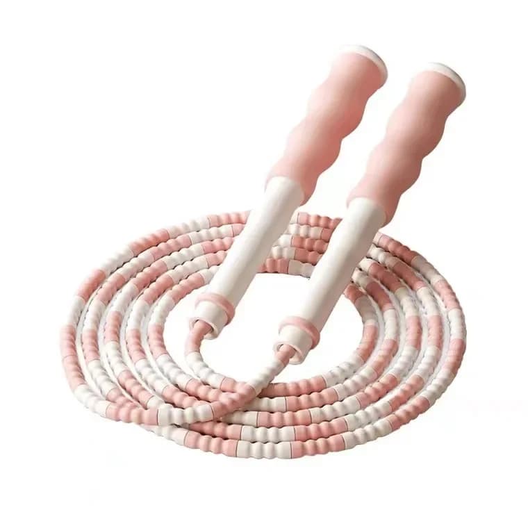2.8M Skill Jump Rope Bamboo PVC Beginner Adult Child Soft Beaded No Tangle Segmented Fitness Skipping Cable Workout - 4