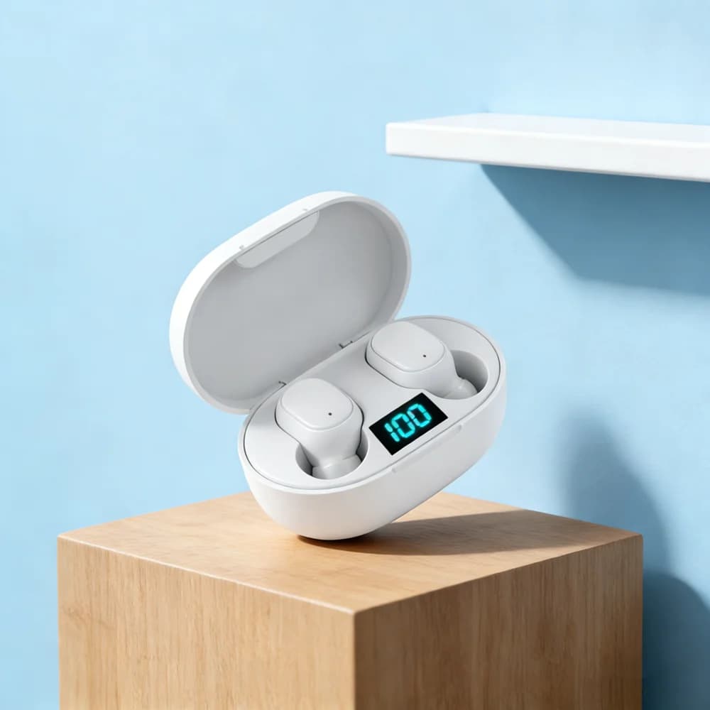 TWS E6S سماعات بلوتوث لاسلكية سماعات إلغاء الضوضاء مع ميكروفون