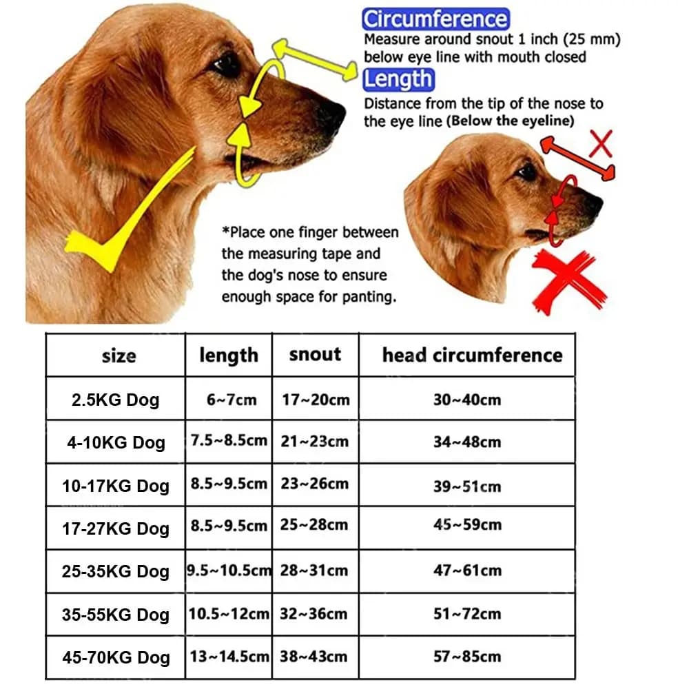 Adjustable Dog Muzzle Anti-Biting Dog Mouth Cover With Reflective Strip Can Drink Water Breathable Plastic - 6