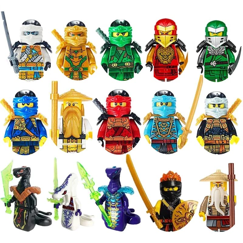 Hot Toys Ninja Doll Figure Toy, Humanoid dolls, mini characters, kid toys, birthday gifts, building blocks of cartoon characters