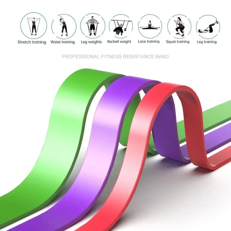 Heavy Duty Resistance Band Set Latex Elastic Bands for Pilates Workout Fitness Pull up Assist Training Body Shape Exercise - 5