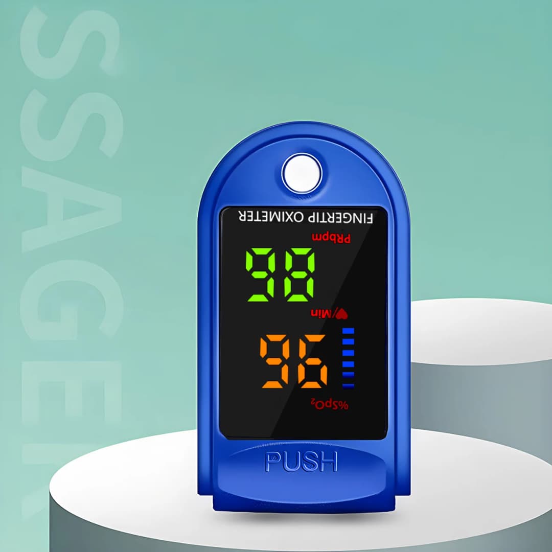 ميزان حرارة بالأشعة تحت الحمراء، قياس سريع لدرجة حرارة الجسم، محمول، مع مقياس تأكسج النبض - 5