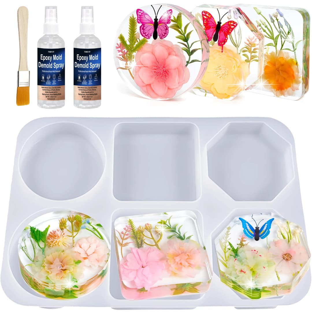 epoxy mold demold spray - Resin & Epoxy Release Agent for Smooth Mold Removal with Ease, Universal Use on Almost All Molds - 4