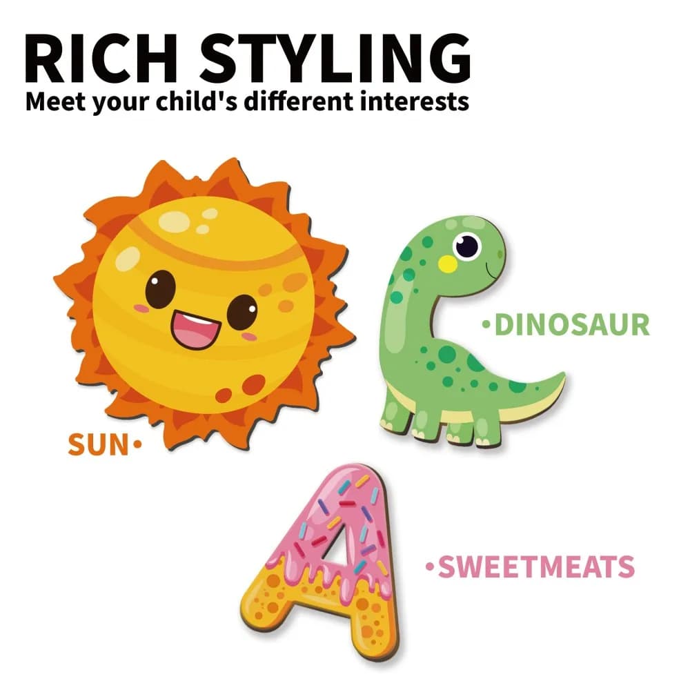 Puzzle Children's Magnetic Puzzle Digital Cartoon Dinosaur Universe Puzzle Logic Thinking Early Education Montessori Toy Gift - 3