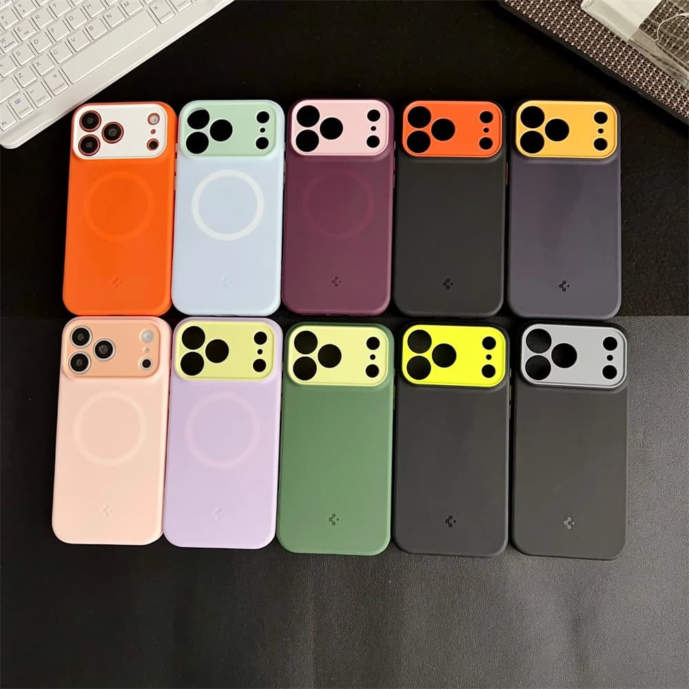Spigen Fit MagFit Hide Magnetic Liquid Silicone Case For iPhone 17 Pro Max Air For Magsafe Wireless Charging Shockproof Cover