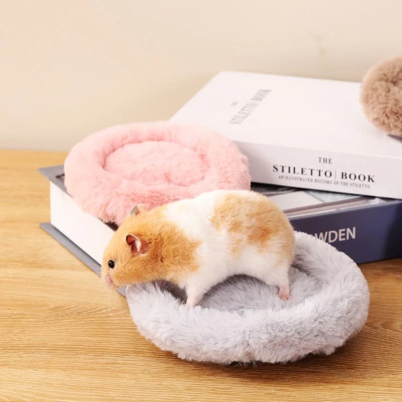 Autumn Winter Round Warm Hamster Nest Mat Bed for Small Animals Hedgehog Squirrel Mice Rats Guinea Pig Cushion Bed Pet Products - 5