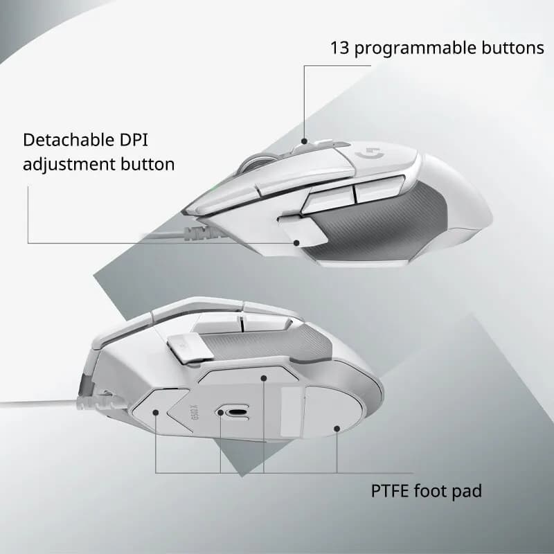 Logitech (G) G502 X Advanced Edition New Optical-mechanical Hybrid Micro HERO Engine Gaming Mouse - 4