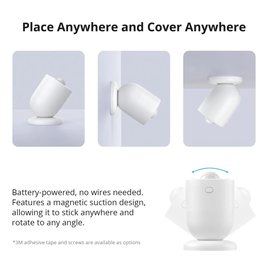 مستشعر حركة SONOFF SNZB-03P يعمل بتقنية ZigBee مع كشف الحركة والضوء الذكي وتنبيه التشغيل مع ZBBridge عبر تطبيق eWeLink وAlexa وGoogle - 6