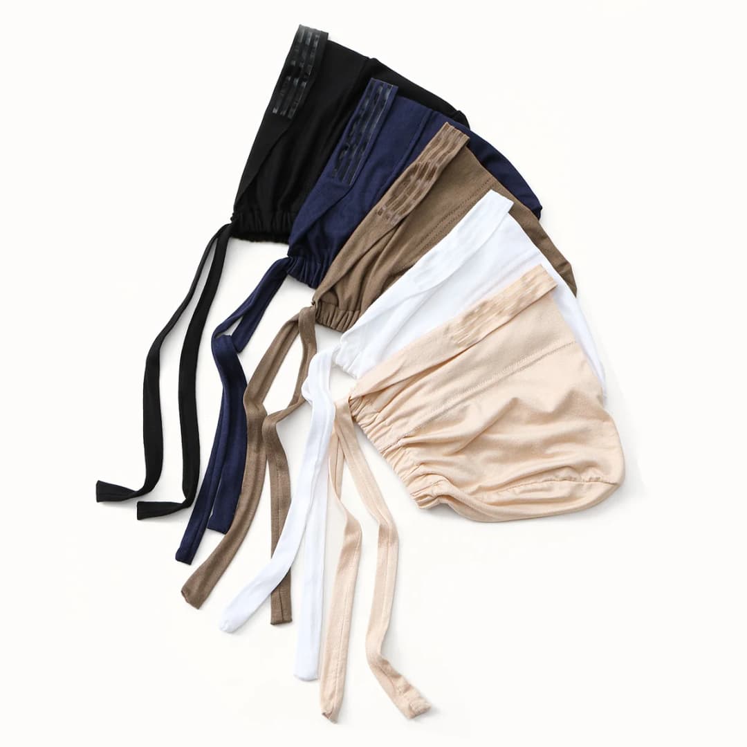 قبعة حجاب داخلية جديدة للنساء المسلمات مقاومة للانزلاق مع شريط مرن قابل للتعديل، متوفرة بألوان ثابتة وتصميم عملي - 6