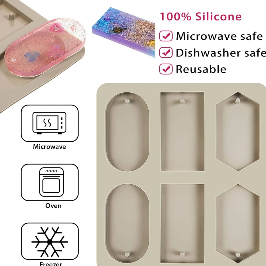 1PC 6 Holes DIY Soy Candles Aroma Wax Tablets Mould Handmade Aroma Wax Tablets Silicone Mold Soap Making Accessories - 6