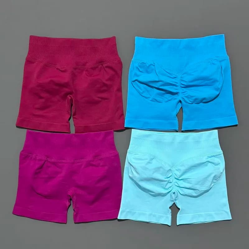 Women Fitness Workout Shorts Yoga High Waist Lift Butt Fitness Shorts Gym Running Sportswear Women Push Up Gym Leggings - 3