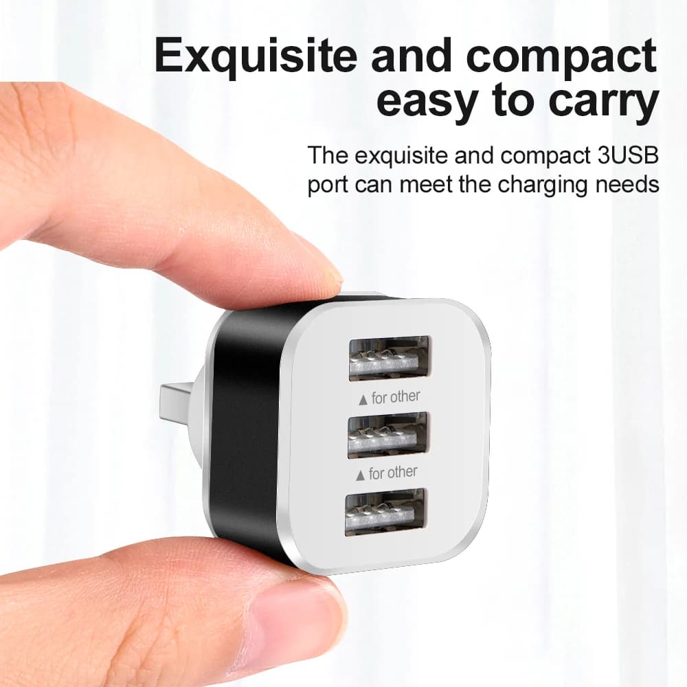 3 Port USB Extender USB2.0 HUB Quick Charge USB Splitter Multiple Interface Car USB Expander Phone Tablet Laptop Charger Adapter - 5