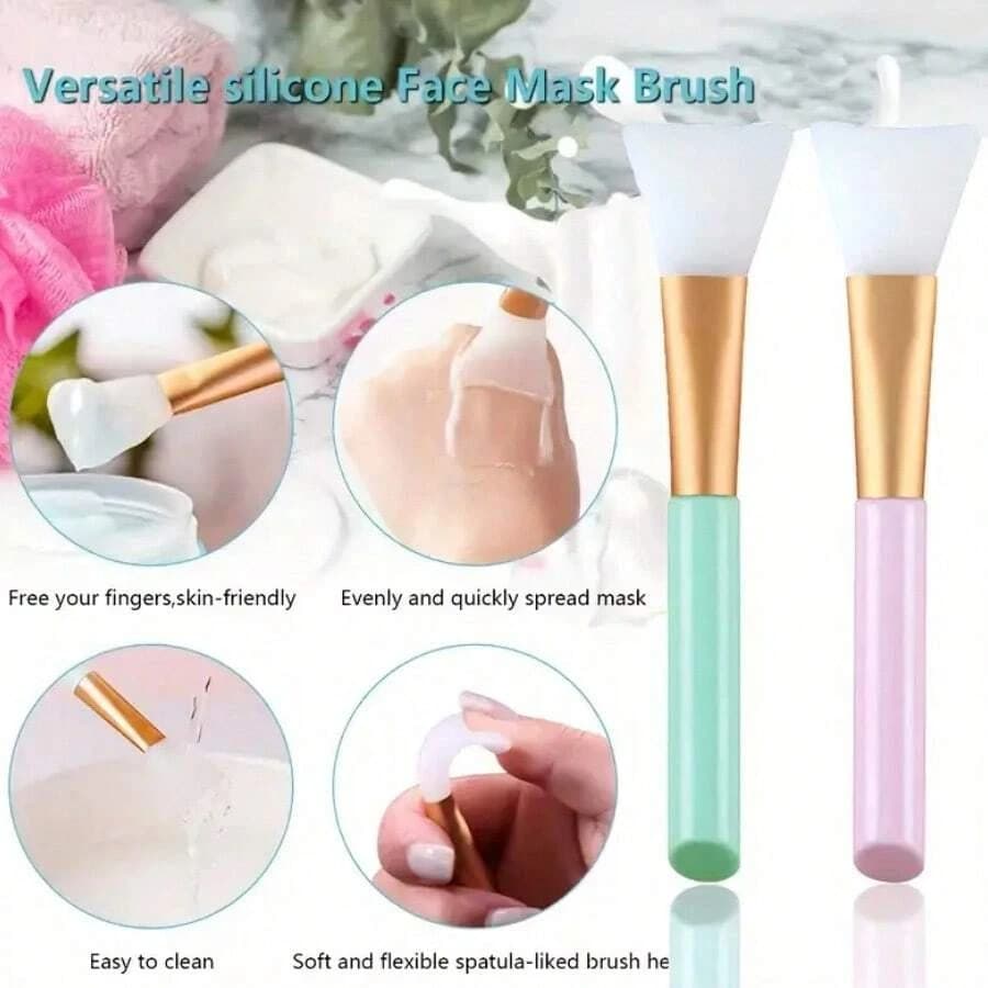 1/3/6Pcs Silicone Facial Cleansing Brushes Set - Gentle Exfoliating, Deep Cleaning, Makeup Remover, Blackhead Removal - 2