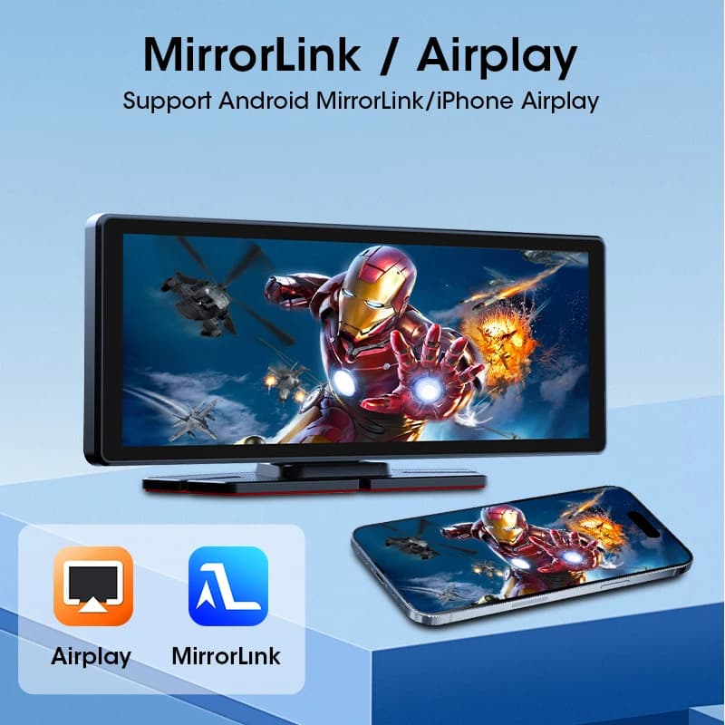 Vtopek 8.1 بوصة 2.5K داش كام لاسلكي Carplay أندرويد السيارات سيارة DVR واي فاي نظام تحديد المواقع والملاحة كاميرا الرؤية الخلفية لوحة القيادة مسجل فيديو - 4