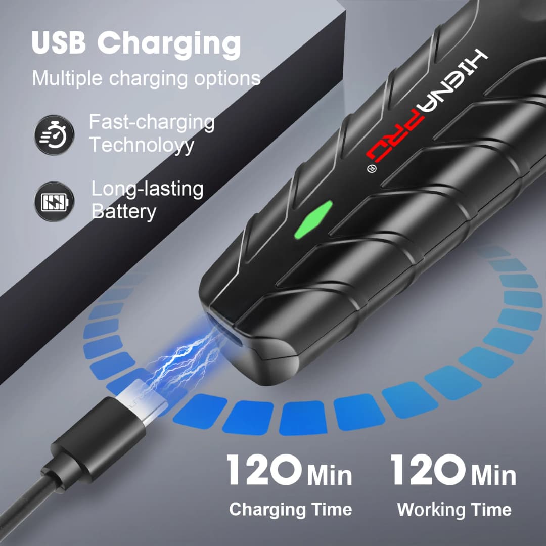 hiena 212 Professional Hair Cutter Mans Hair Clipper Set Metal Electric Cordless Hair Trimmer for Barber LCD Display Hair cutt - 2