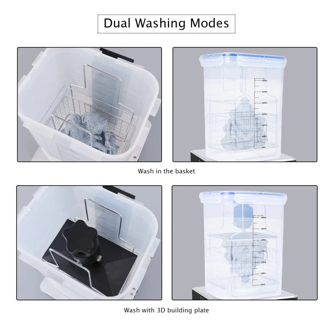ELEGOO   Plus 2.0 Wash and Cure Station Washing and Curing Machine Resin Curing Station for LCD/DLP/SLA 3D Printed Models - 5