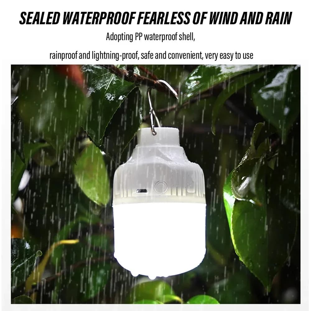 1-10pcs USB Rechargeable LED Lamp Bulbs High Brightness Outdoor Emergency Light with Hook Portable Camping Lantern Night Lights - 4