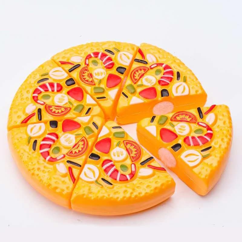 Kids Simulation Food Kitchen Toy Pretend Play Pizza with Cutter Children Interactive Toys Birthday Gifts for Boys And Girls TMZ - 6