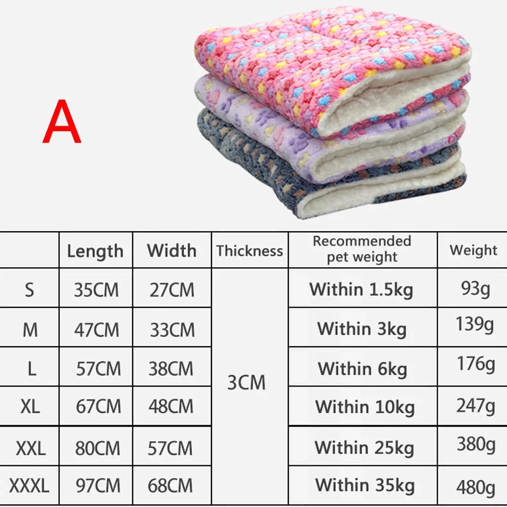 Flannel Pet Mat Dog Bed Cat Bed Thicken Sleeping Mat Dog Blanket Mat For Puppy Kitten Pet Dog Bed for Small Large Dogs Pet Rug - 5
