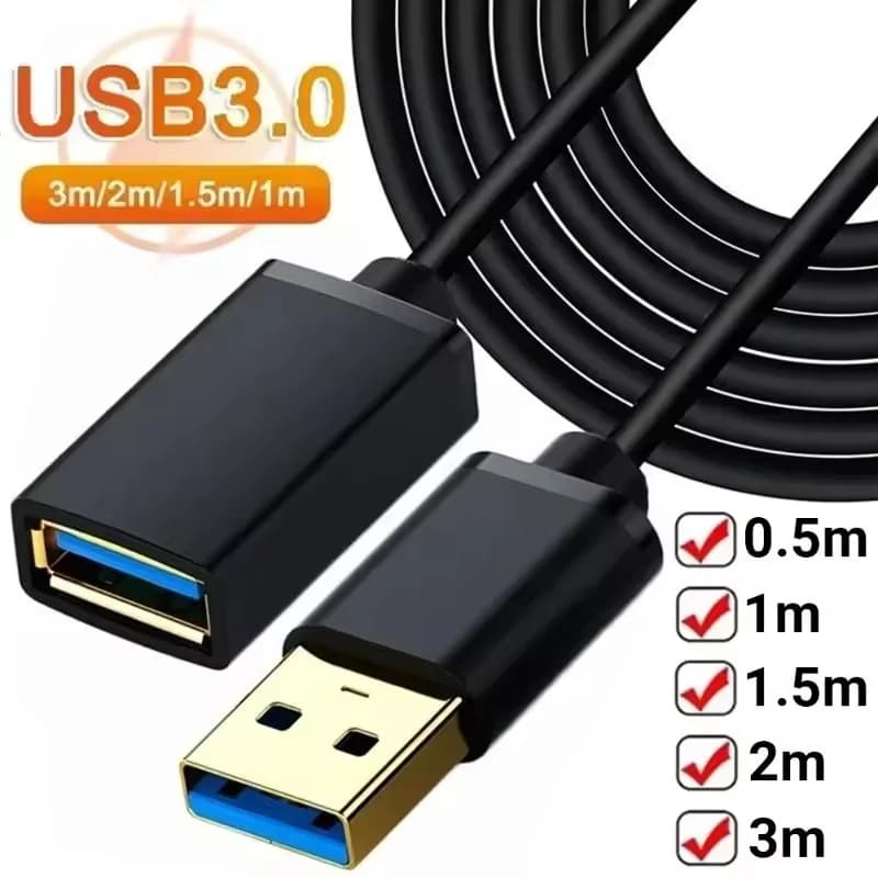 3/2/1/0.5 متر USB3.0 تمديد كابل عالية السرعة مزامنة البيانات موسع سلك الحبل USB 3.0 2.0 كابلات نقل سريع للتلفزيون الذكي PS4 Xbox