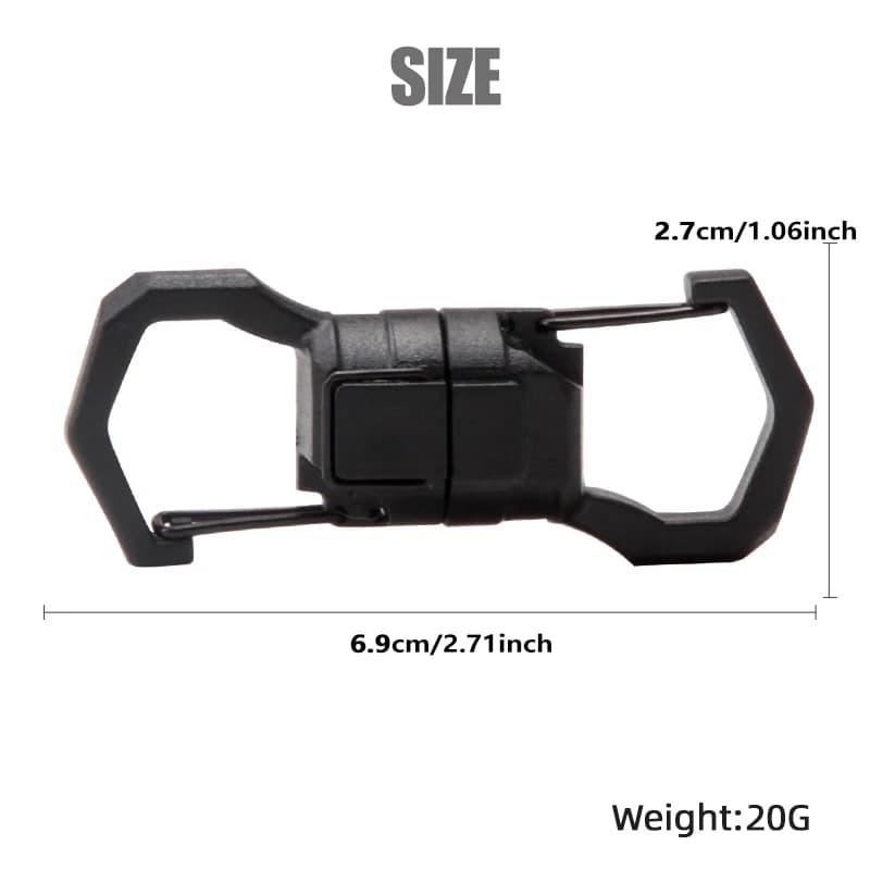 Mountaineering Buckle Keychain Clip, Anti-loss Keychain and Quick Release Backpack buckle/Hook Strap Multitool for men and women - 2