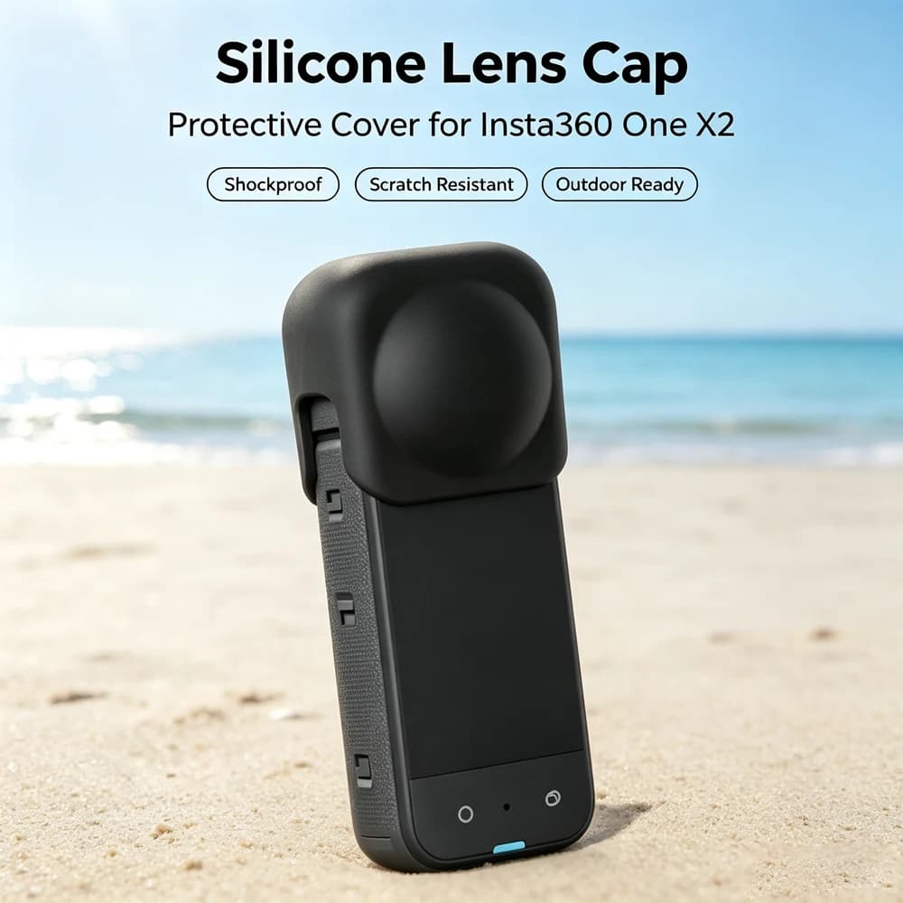 غطاء عدسة سيليكون Insta360 X2/X3 مقاوم للخدش والغبار، غطاء واقي لكاميرا الأكشن، ملحقات لـ Insta360 X3 One X2