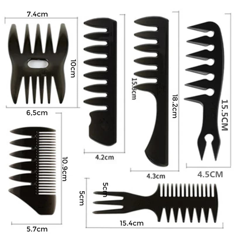 Hot  Men Hair Comb Barber Professional Hairdressing Wide Tooth Hair Brush Men Combs Hairstyle  Man Barbershop Hair Styling Tools - 5