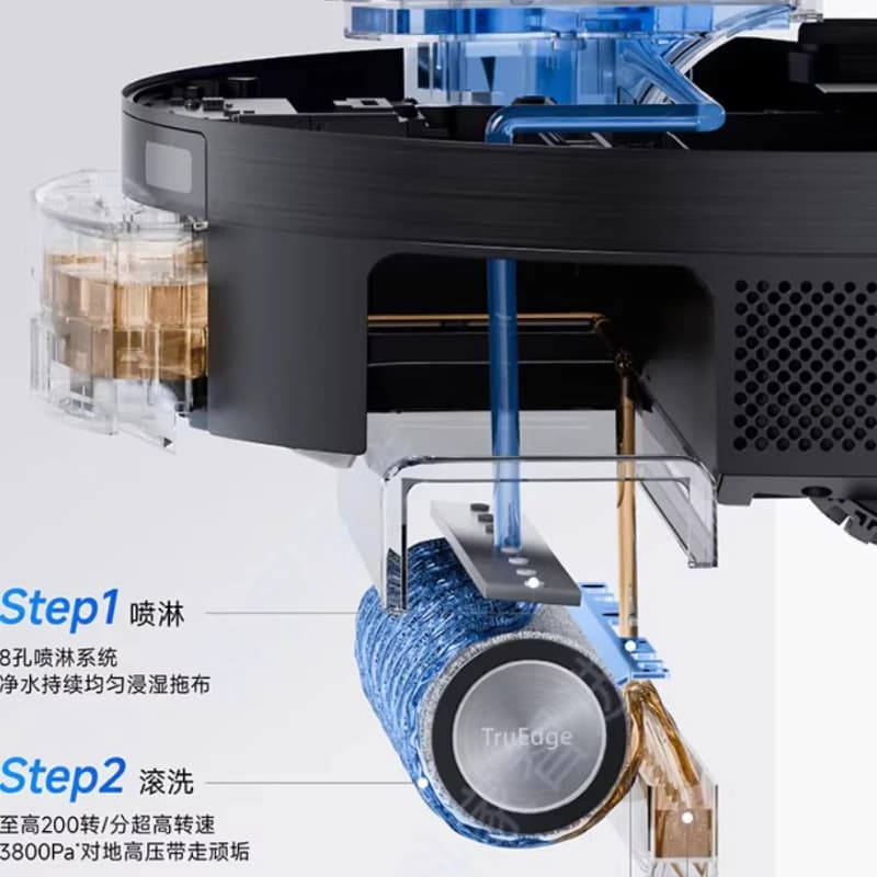 مكنسة روبوتية شاملة Ecovacs DEEBOT X11 OmniCyclone، ممسحة، تنظيف ذاتي، تجفيف بالهواء الساخن، جمع الغبار بدون أكياس - 4