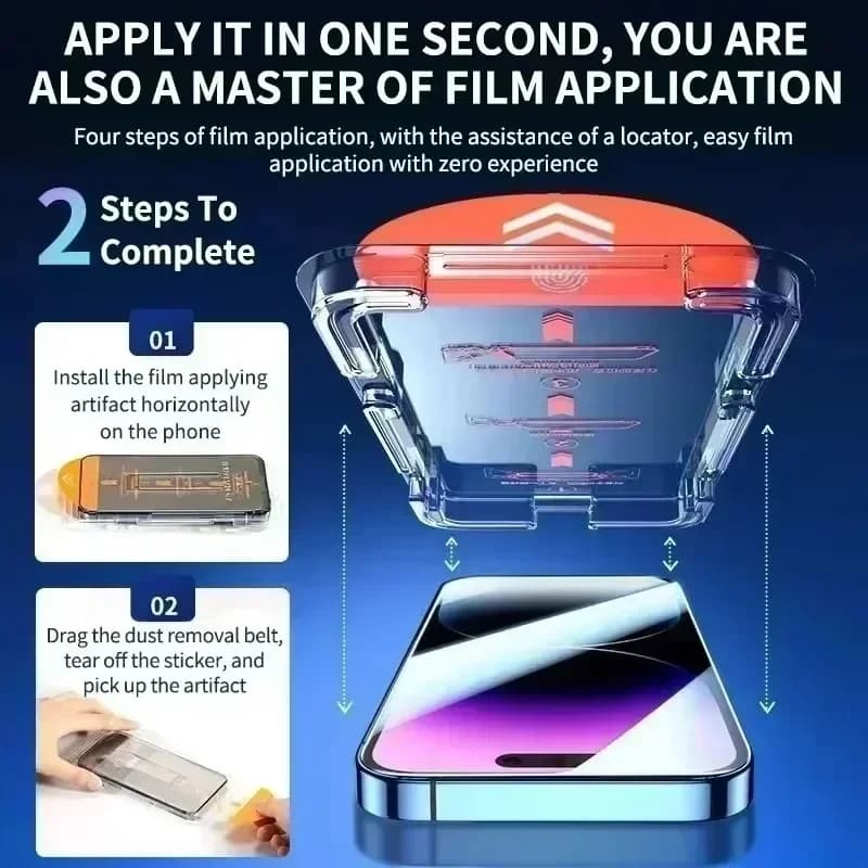 3Pcs Dust Free Installation Privacy Screen Protector For iPhone 16 15 14 13 12 11 Pro Max Mini XS X 17 15 16 Plus Anti-spy Glass - 3