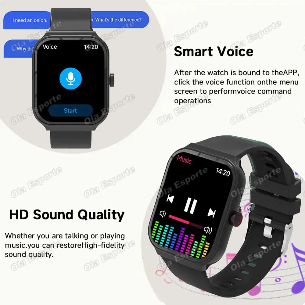 New Smart Watch Bluetooth Call Camera Control Multiple Sports Modes Watches Heart Rate Blood Oxygen Sleep Monitoring Smartwatch - 6
