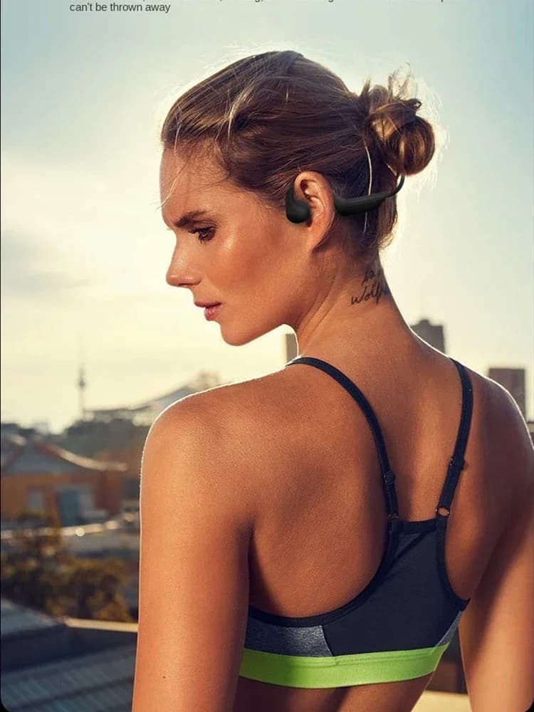 for shokz open ear run Bone Conduction Bluetooth Headphones Wireless Sport soft bass Fitness Cycling headsets working earphones - 4