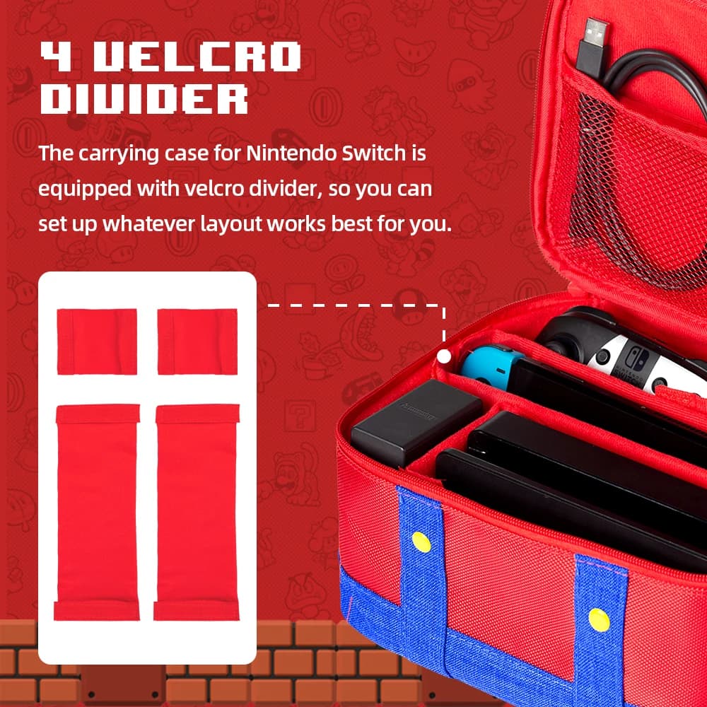 حافظة واقية كبيرة الحمل لوحدة التحكم OLED Pro حقيبة تخزين للسفر لملحقات التبديل - 3