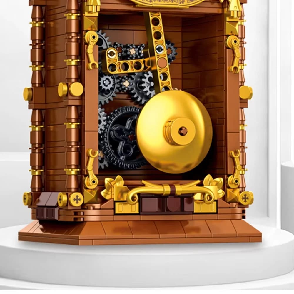 MOC Classic Retro Series Swing Clock Building Blocks With Pendulum Construction DIY Assemble Brick Set Gift Boy Child Kids Adult - 4