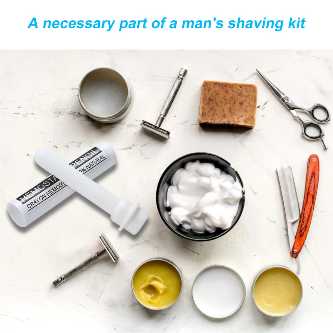 New Pen Type Styptic Pencil Set Bloodstone Stops Cuts Bleeding after shave Stick Anti-infection Men's Shaving Tool Barber shop - 2