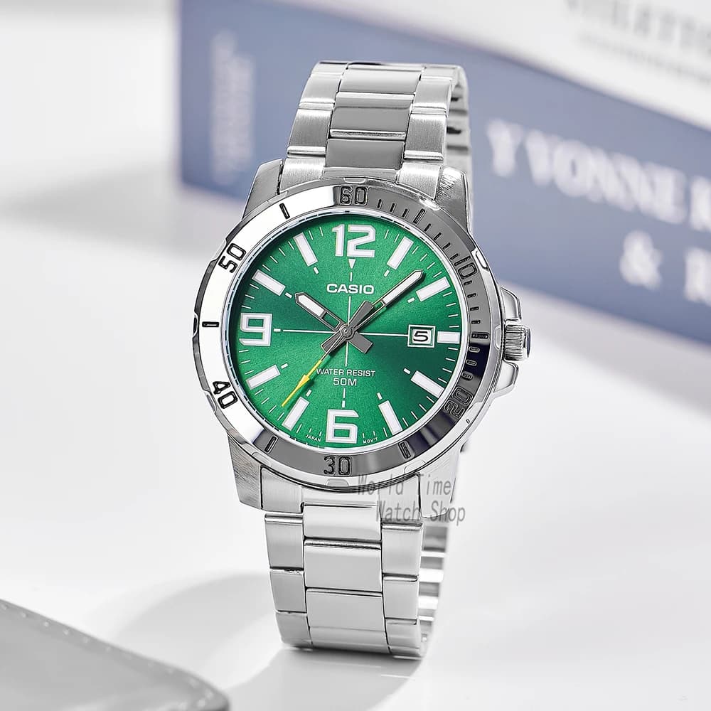 Casio watch for men top brand luxury set Waterproof Quartz watch Simple atmosphere reloj mujer MTP-VD01D-3B - 5