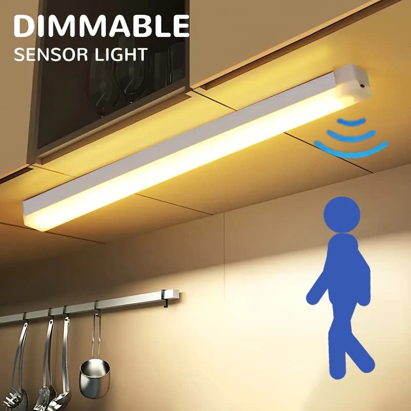 10-50cm Motion Sensor Light Night Wireless LED Lamp USB Battery Rechargeable Wall For Home House Room Bedroom Kitchen Lighting