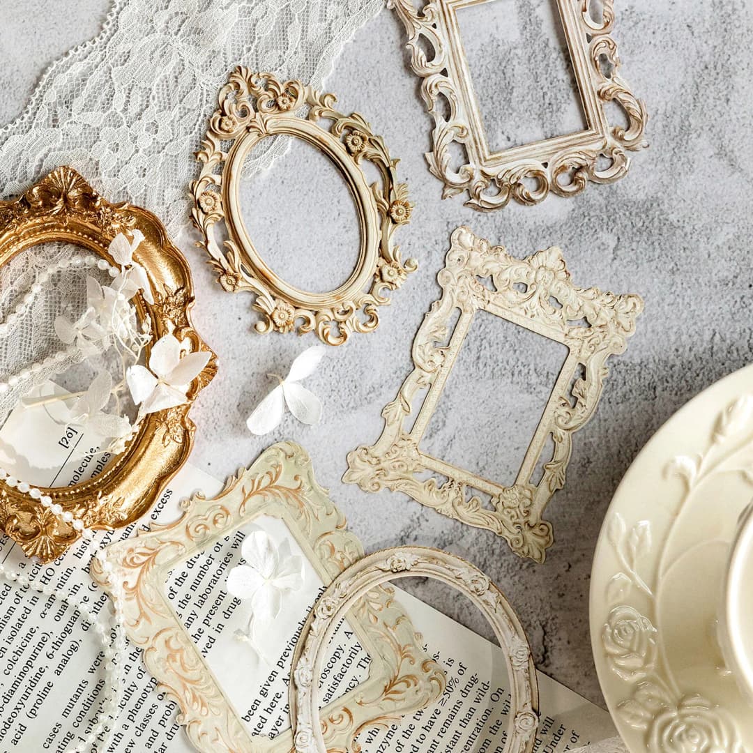 10pcs/pack Creative Embossment Frame Planner Journal Decoration Material Paper Photo Album Scrapbooking diy Boarder Trim - 4