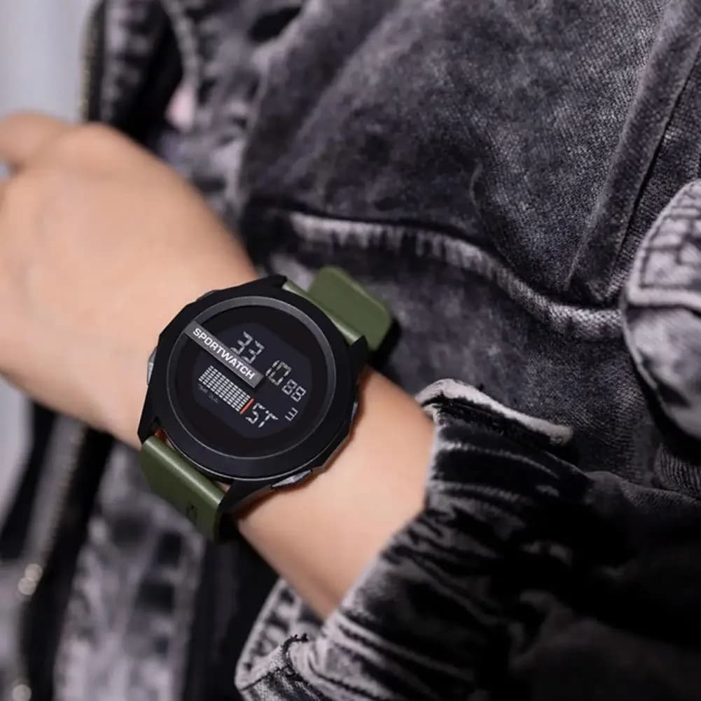 Men's Sports Watches Alarm Clock Multifunction Men LED Digital Watch Waterproof Fitness Sport Electronic Watch for Male Clock - 5