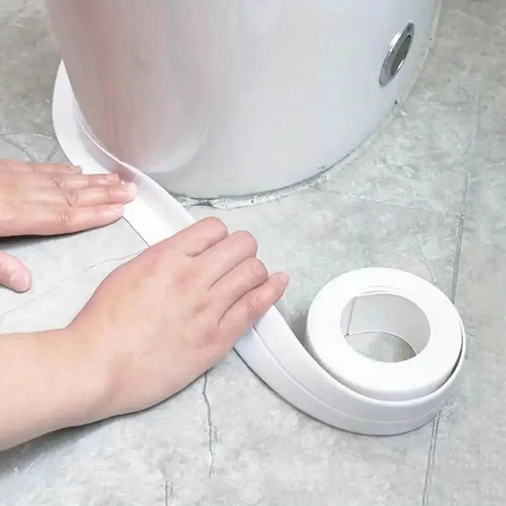 الحمام ملصقات جدار مقاوم للماء أشرطة عزل بولي كلوريد الفينيل لاصق شرائط عزل بالوعة حافة الشريط اكسسوارات المطبخ الحمام جديد