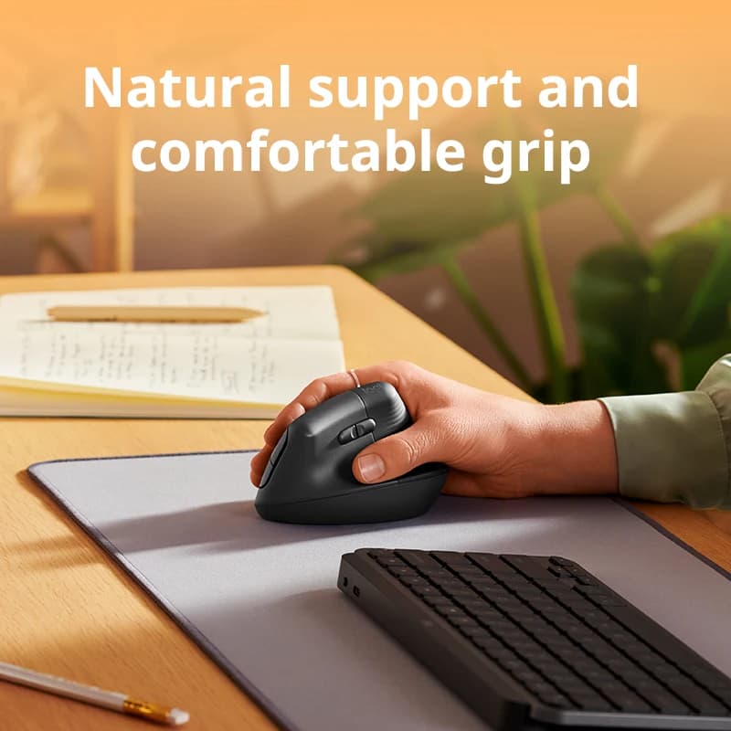 Logitech Lift Vertical Mouse  Ergonomic Wireless With Silent Click Bluetooth/Usb Dual Mode For Pc Laptop Tablet Wrist Pain - 2